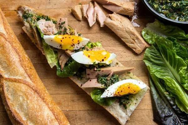 Italian-style tuna sandwich