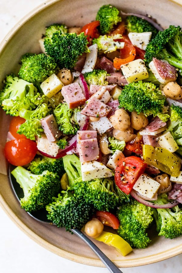 Italian sub broccoli salad