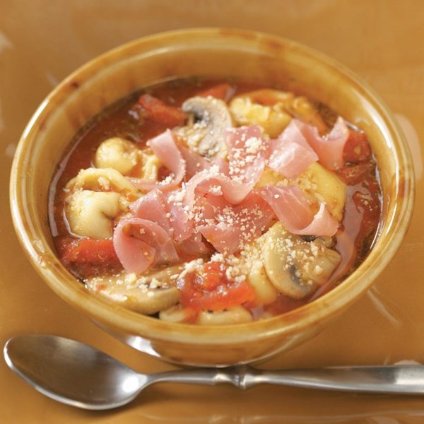 Italian tortellini soup