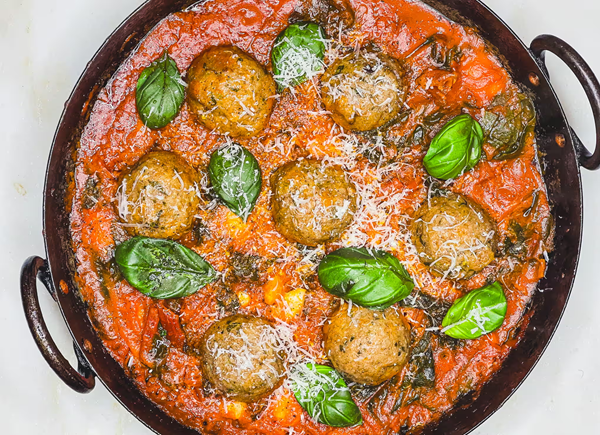 Italian vegetarian 'meatballs'