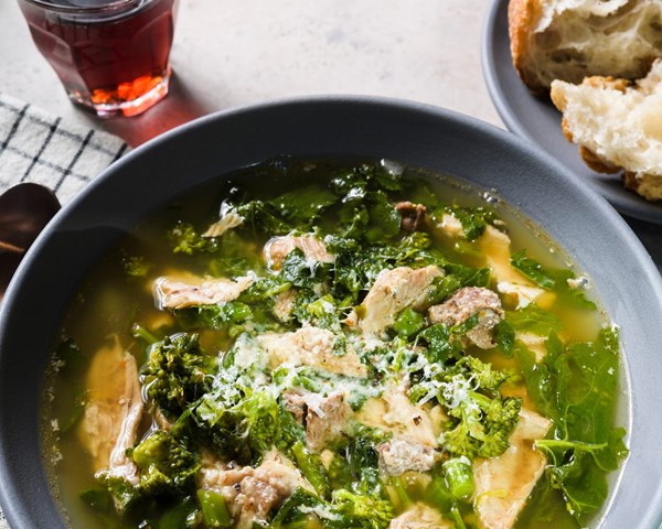 Italian wedding soup (Minestra maritata)