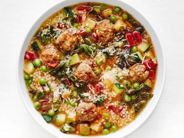 Italian wedding soup with zucchini