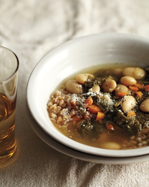 Italian white-bean-and-mustard-greens soup