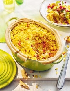 Jackfruit & apricot biryani