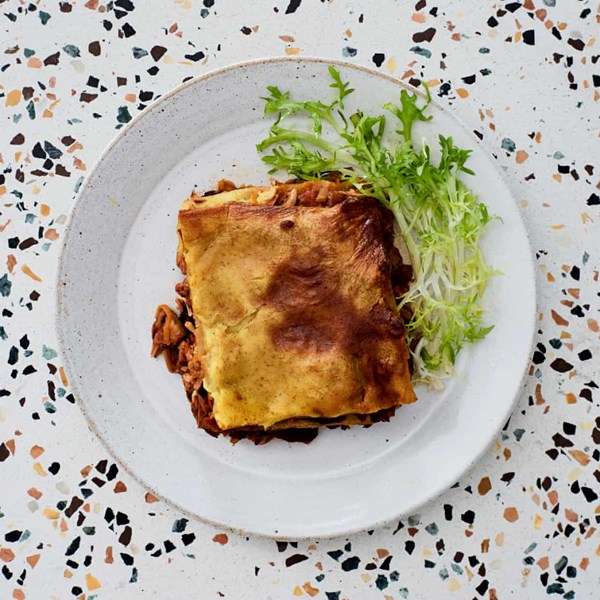 Jackfruit lasagne
