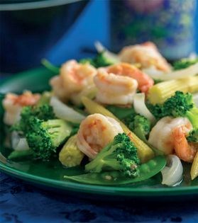 Jade shrimp with fragrant vegetables