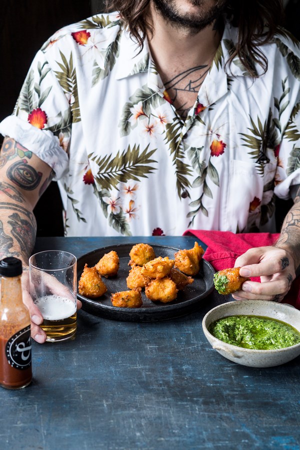 Jalapeño & corn fritters