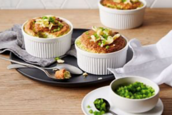 Jalapeno and cheddar souffles