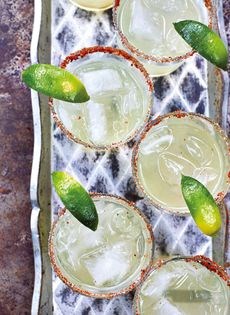 Jalapeño and cilantro mezcal margarita