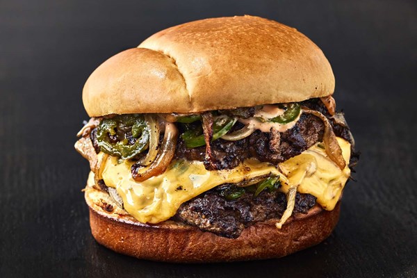 Jalapeño-onion smash burgers