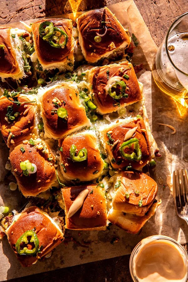 Jalapeño pepper Jack cheeseburger sliders