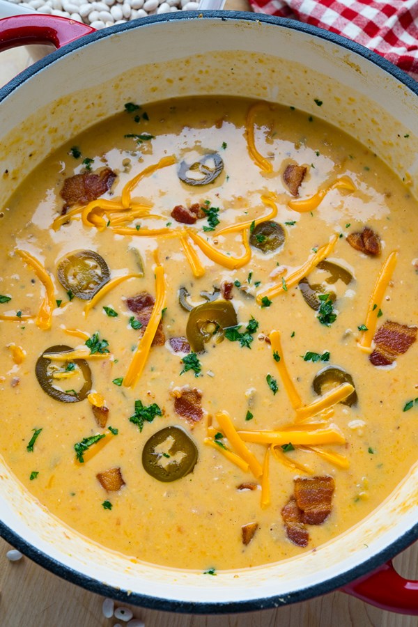 Jalapeño popper bacon and bean soup
