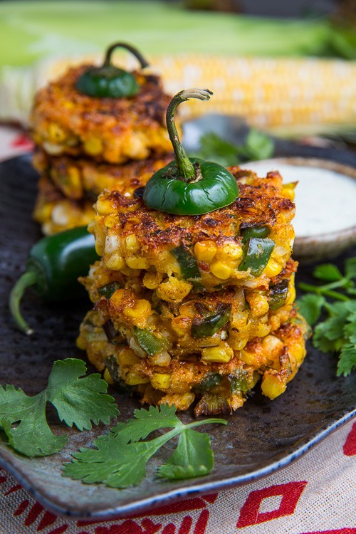 Jalapeno popper corn fritters