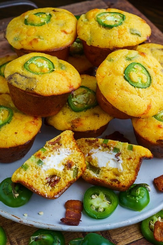 Jalapeño popper cornbread muffins