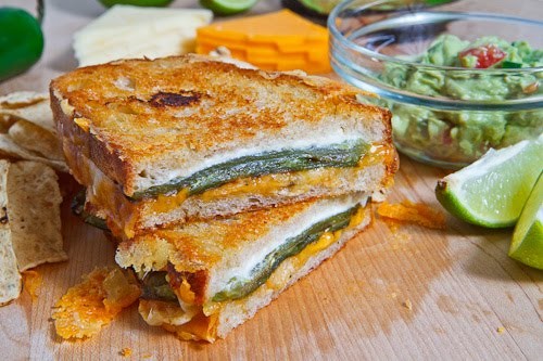 Jalapeño popper grilled cheese sandwich