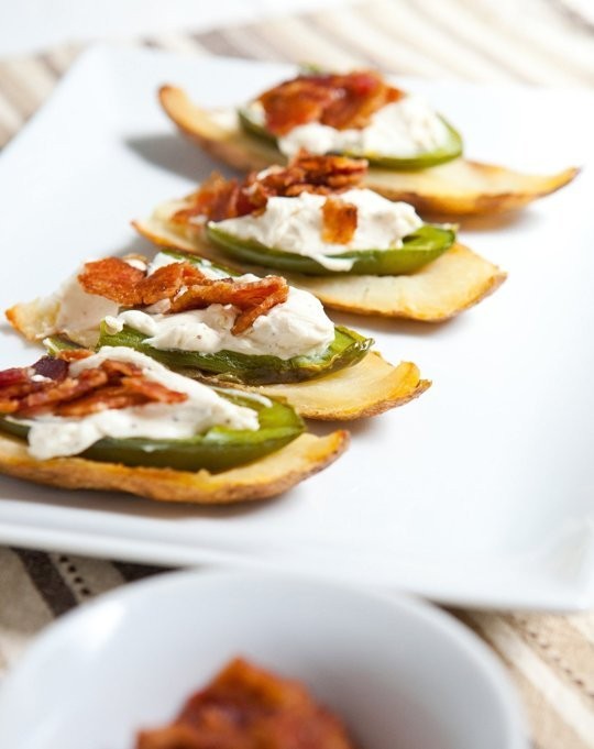 Jalapeño popper potato skins