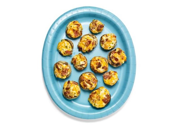 Jalapeño popper-stuffed mushrooms