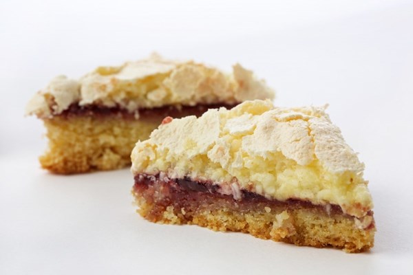 Jam and coconut meringue cutouts