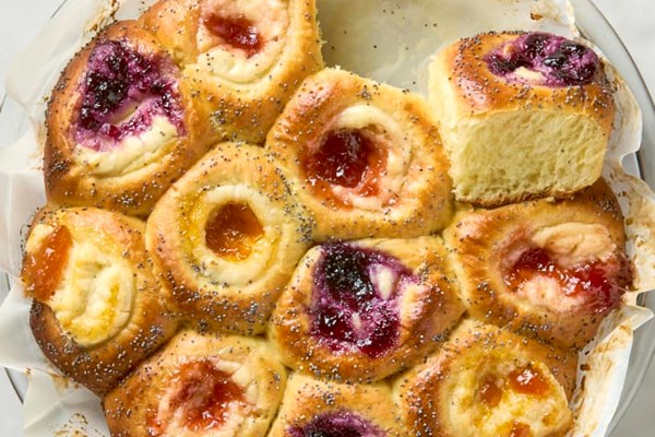 Jam and cream cheese Texas kolaches