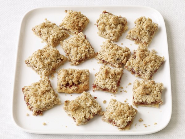 Jam-and-oat squares