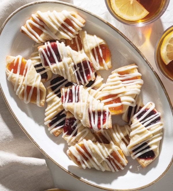 Jam-filled kolaczki cookies