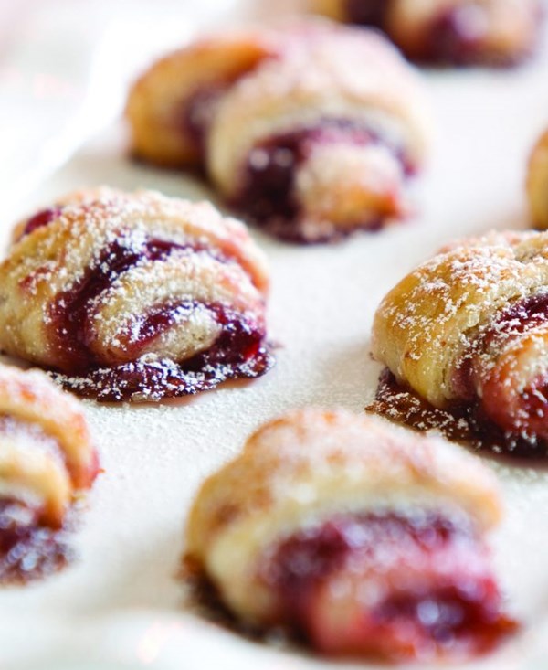 Jam-filled rugelach