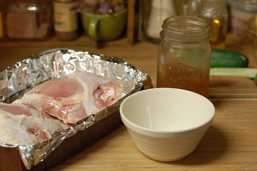 Jam-glazed chicken