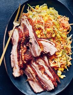 Jamaican jerk pork with pineapple slaw