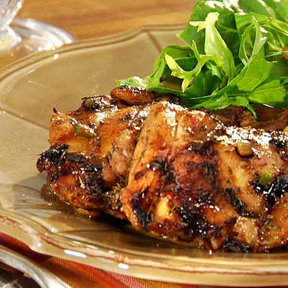 Jamaican spiced chicken thighs