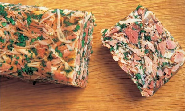 Jambon persillé with sauce gribiche