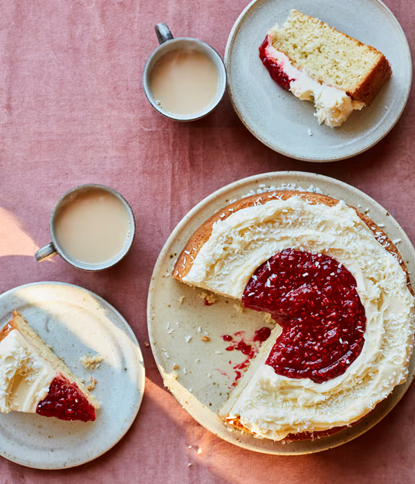 Jammy coconut cake