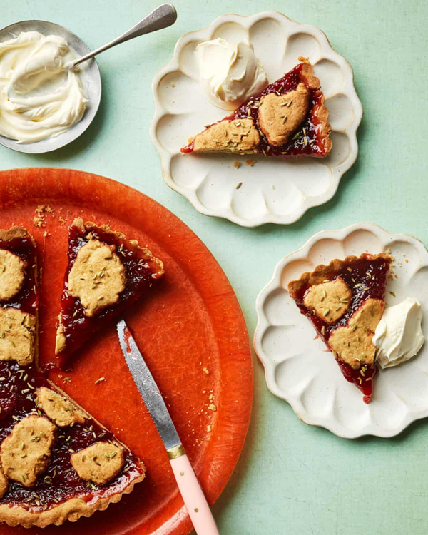 Jammy shortbread tart