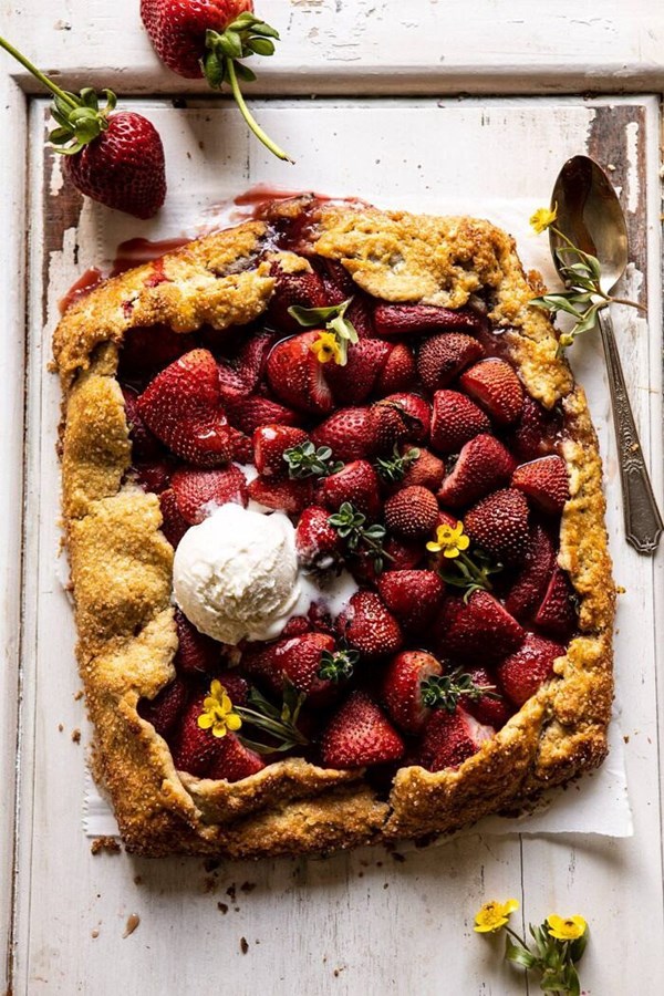 Jammy strawberry galette