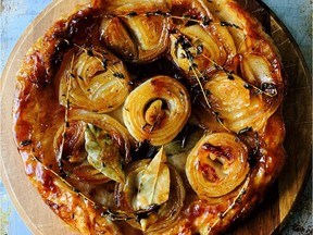 Jammy upside-down onion tart