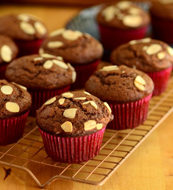 Jamocha almond fudge muffins
