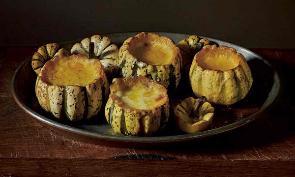 Jane Scotter and Harry Astley’s baked squash with celery and herb cream