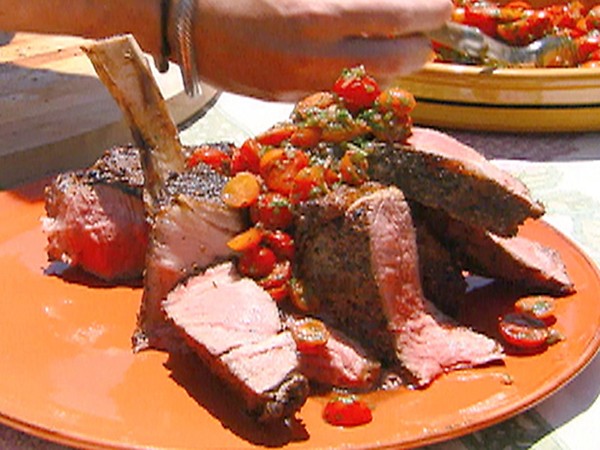Jan's cowboy steak with tomato relish