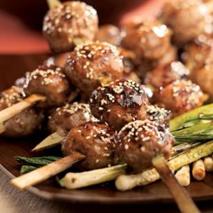 Japanese chicken meatballs (Tsukune)