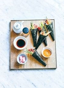 Japanese hand roll sushi (Temaki)