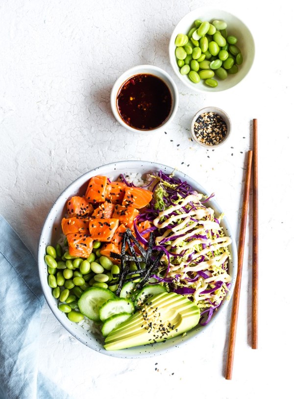 Japanese salmon bowl