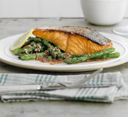 Japanese salmon, miso and asparagus