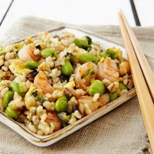 Japanese shrimp & eggplant fried rice