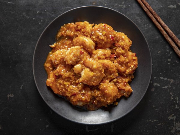 Japanese shrimp in chile sauce (Ebi no chiri-sōsu)
