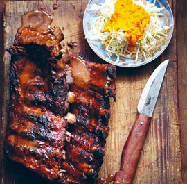 Japanese-style barbecued baby back ribs