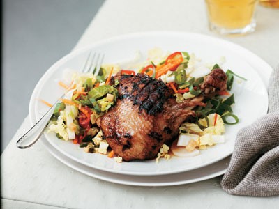Japanese-style duck with wombok and daikon salad