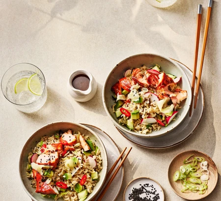 Japanese-style rice salad