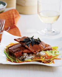 Japanese-style trout with dashi