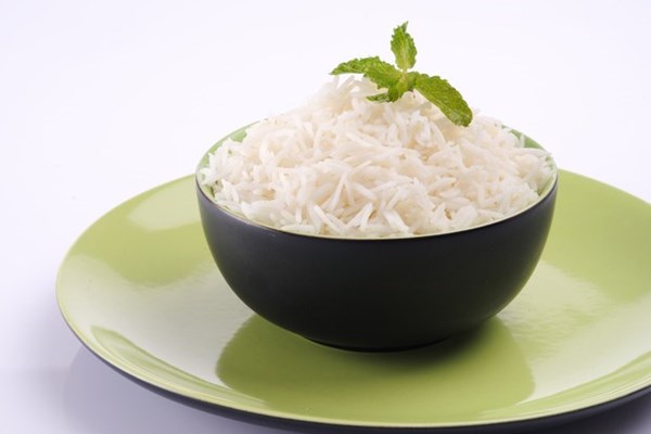 Jasmine rice with garlic, ginger, and cilantro