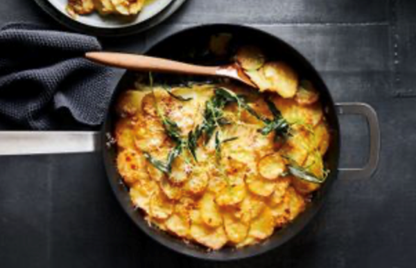 Jeff Workman's potato and leek gratin