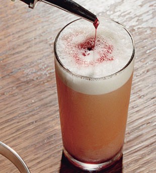 Jefferson sour with homemade grenadine